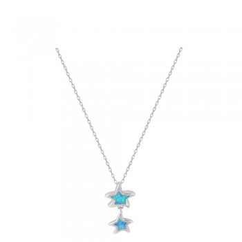 Κολίε Aστερίας με Opal Πέτρα από Ασήμι 925