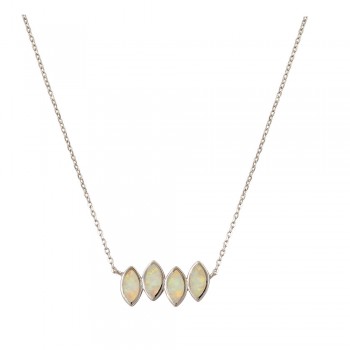 Κολιέ  με Opal Πέτρα από Ασήμι 925