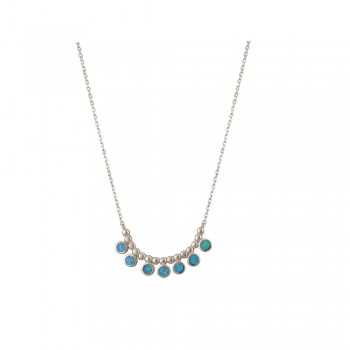 Κολιέ  με Opal Πέτρα από Ασήμι 925