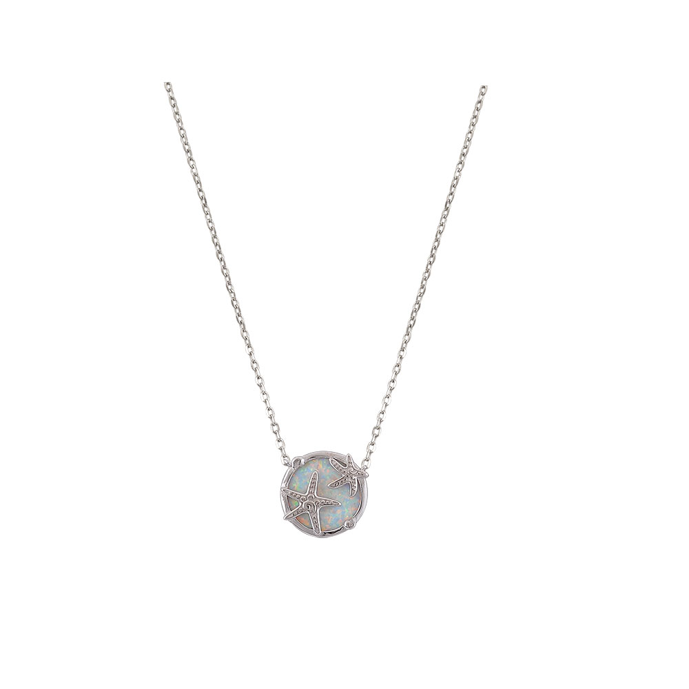 Κολιέ  με Opal Πέτρα από Ασήμι 925
