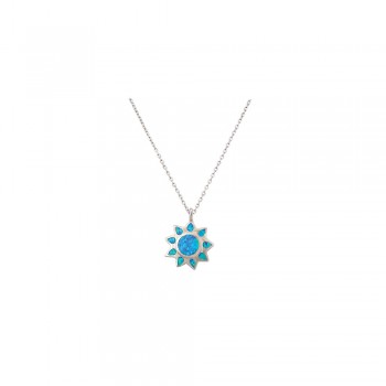 Κολιέ  με Opal Πέτρα από Ασήμι 925