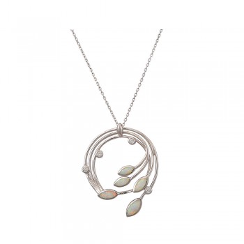 Κολιέ  με Opal Πέτρα από Ασήμι 925