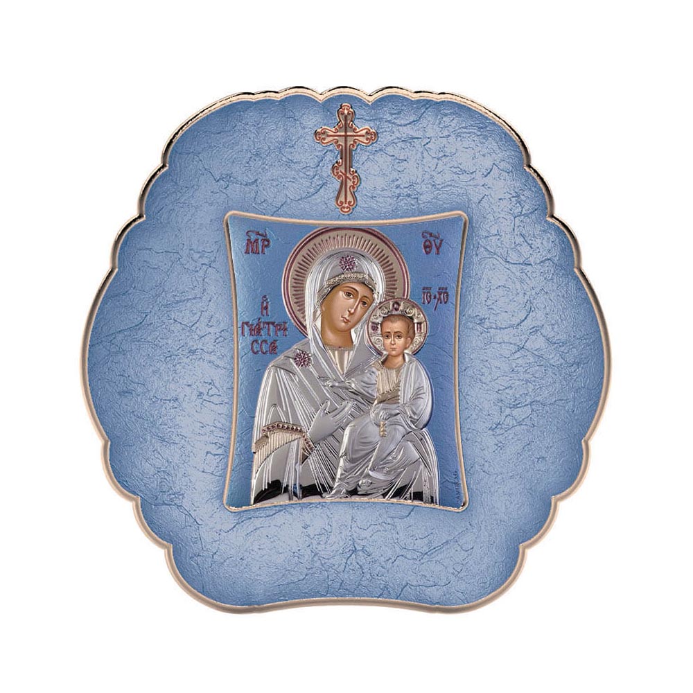 Virgin Mary Curer with Modern Round Frame