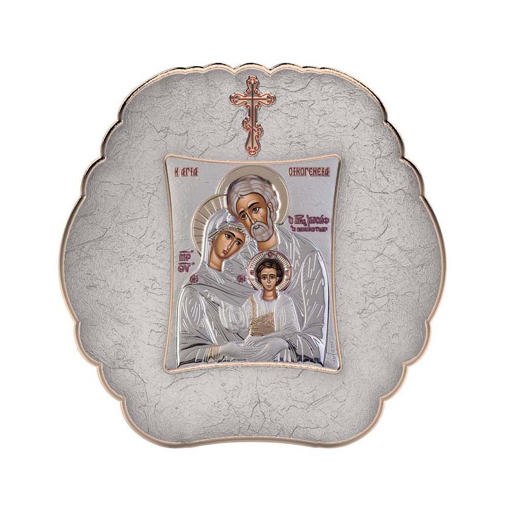 Holy Family with Modern Round Frame