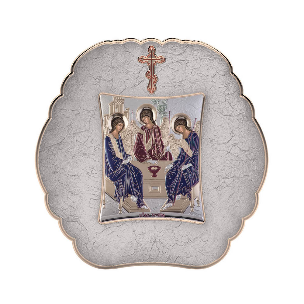 Holy Trinity with Modern Round Frame