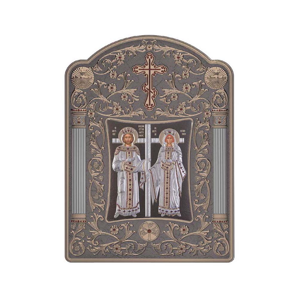 Αγιος Κωνσταντίνος και Αγία Ελένη με Κλασικό Φαρδύ Στεφάνι