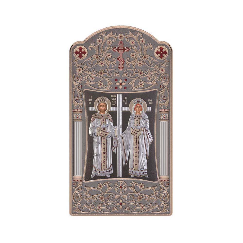 Αγιος Κωνσταντίνος και Αγία Ελένη με Κλασικό Μακρόστενο Στεφάνι