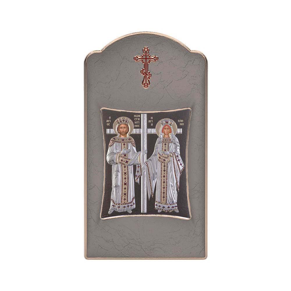 Αγιος Κωνσταντίνος και Αγία Ελένη με Μοντέρνο Μακρόστενο Στεφάνι