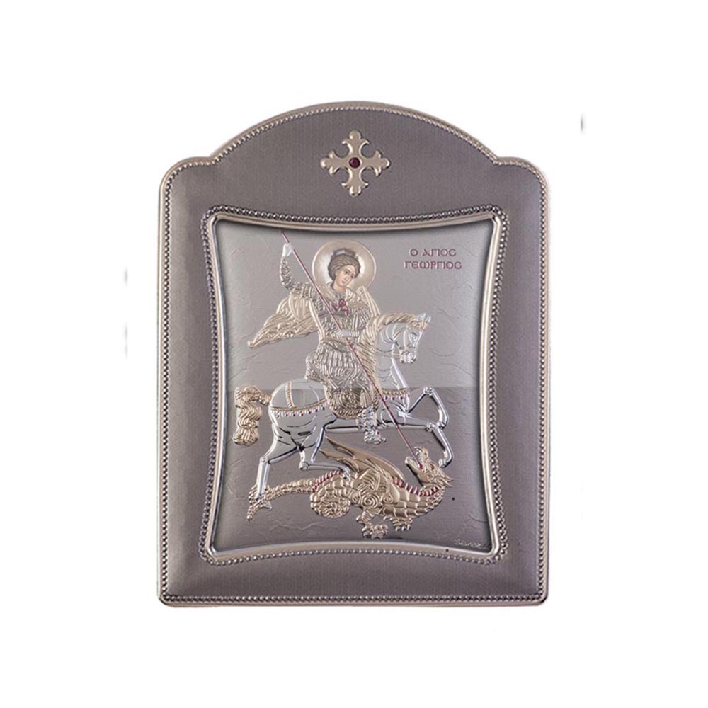 Saint George with Modern Frame and Glass