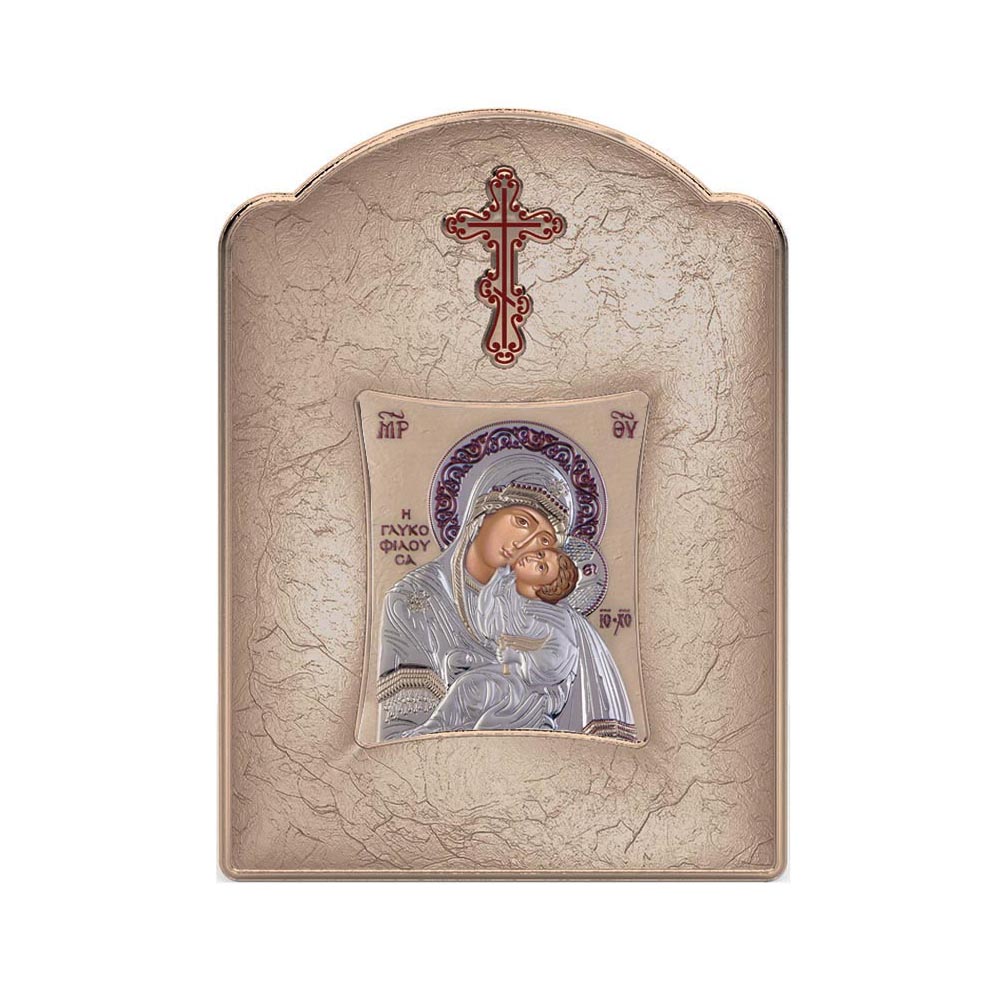 Virgin Mary Sweet Kiss with Modern Wide Frame