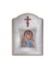 Virgin Mary Sweet Kiss with Modern Wide Frame
