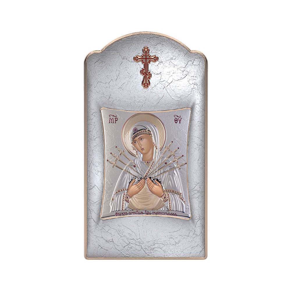 Virgin Mary with Seven with Modern Long Frame