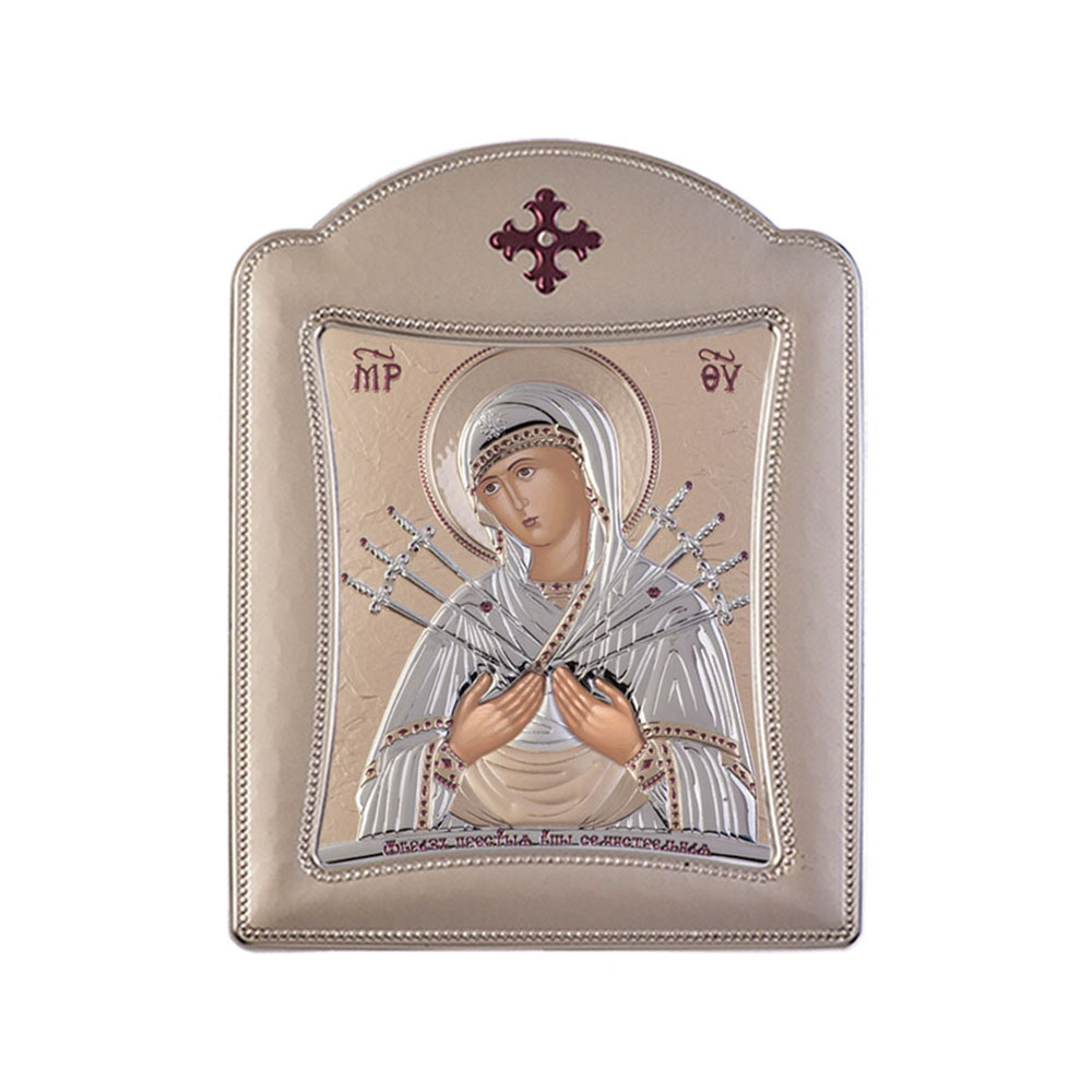 Virgin Mary with Seven with Modern Frame