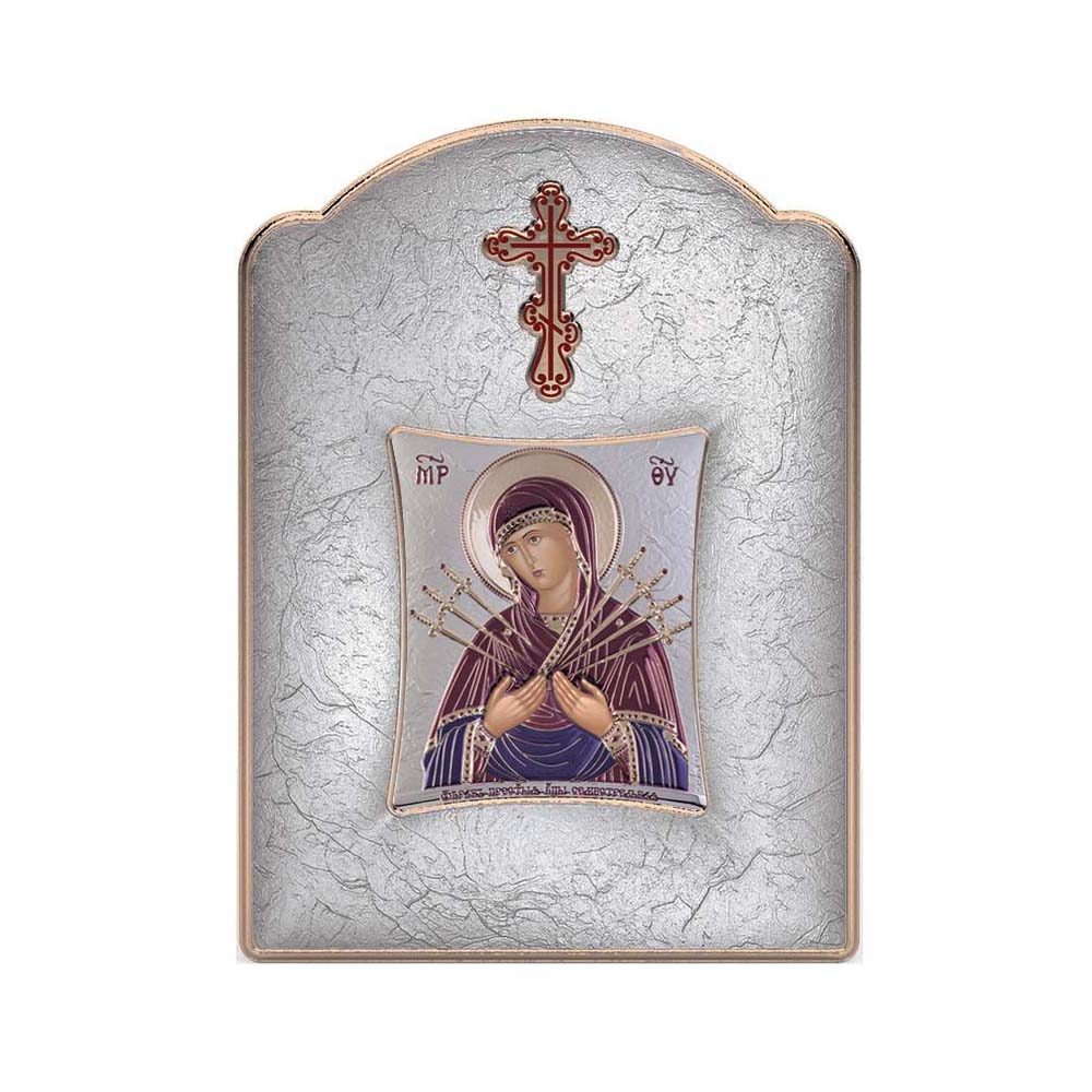 Virgin Mary with Seven with Modern Wide Frame