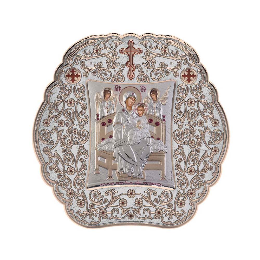 Virgin Mary Pantanasa with Classic Round Frame