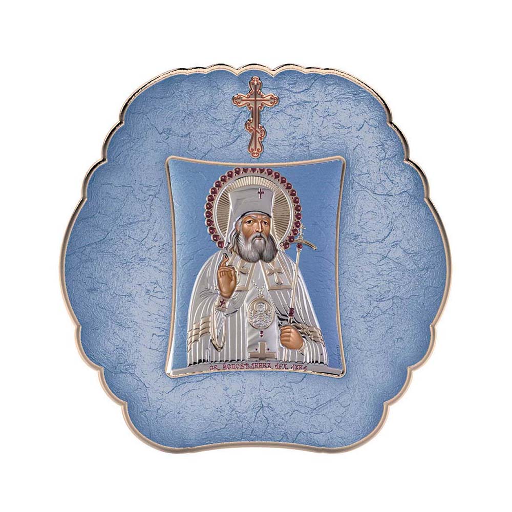 Saint Loukas with Modern Round Frame