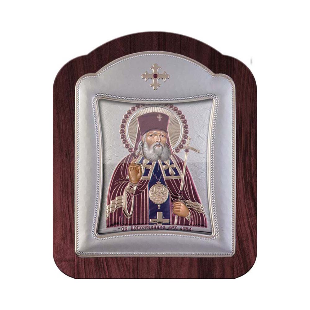 Saint Loukas with Modern Frame and Glass