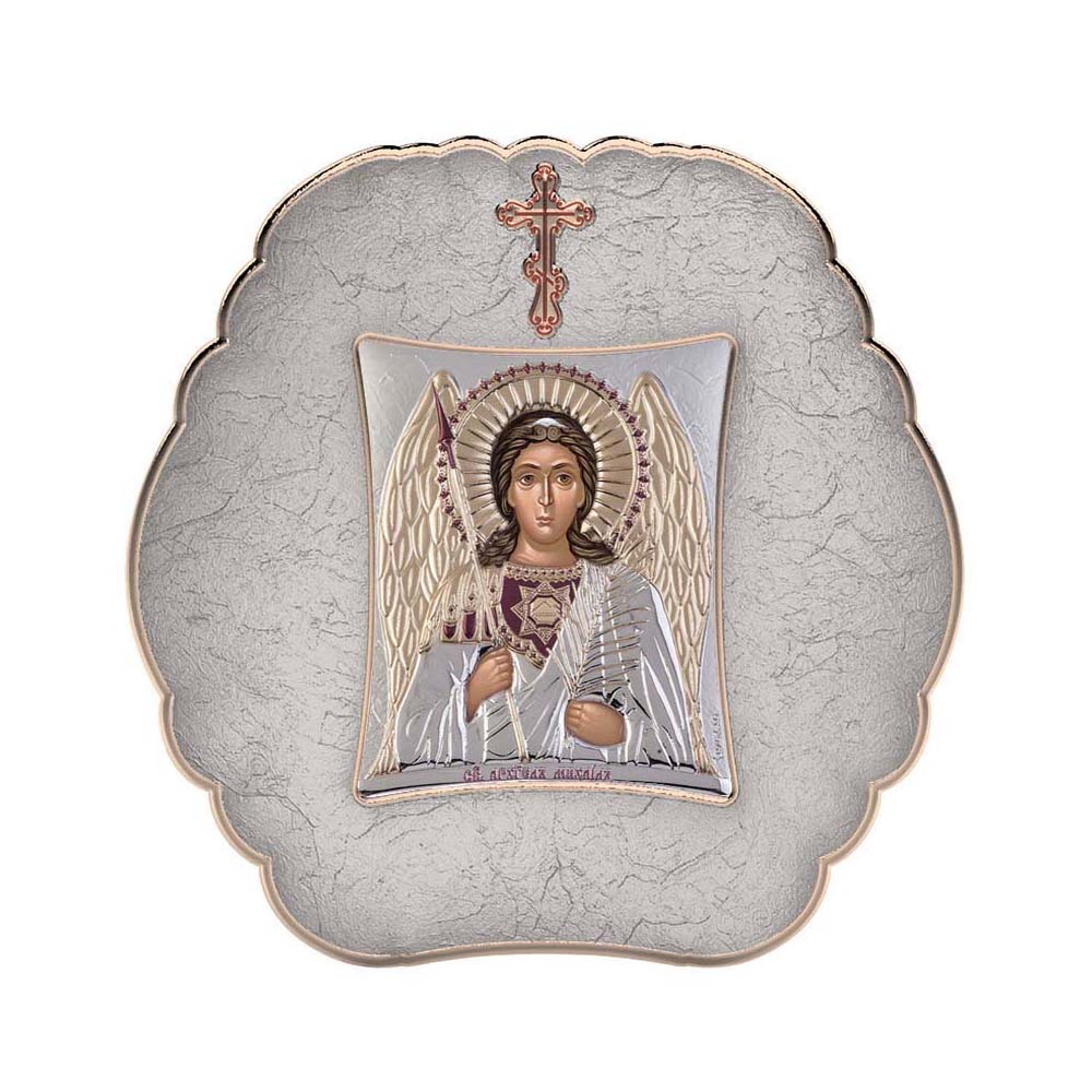 Archangel Michael with Modern Round Frame