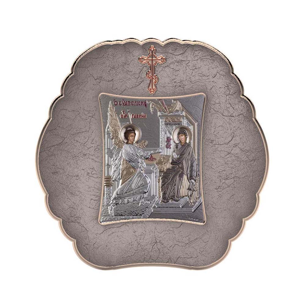 The Annunciation with Modern Round Frame
