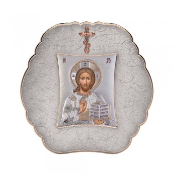 Christ with Modern Round Frame