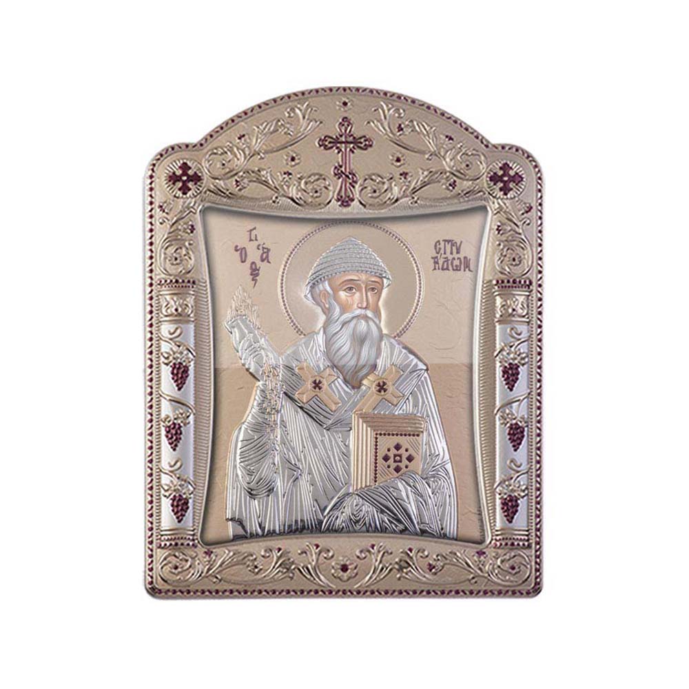 Saint Spyridon with Classic Frame and Glass