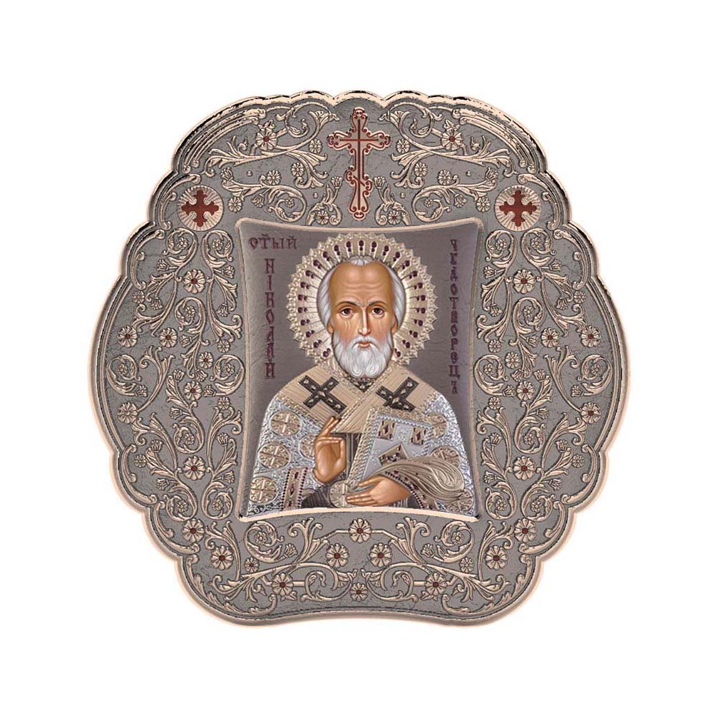 Αγιος Νικόλαος με Κλασικό Στρογγυλό Στεφάνι