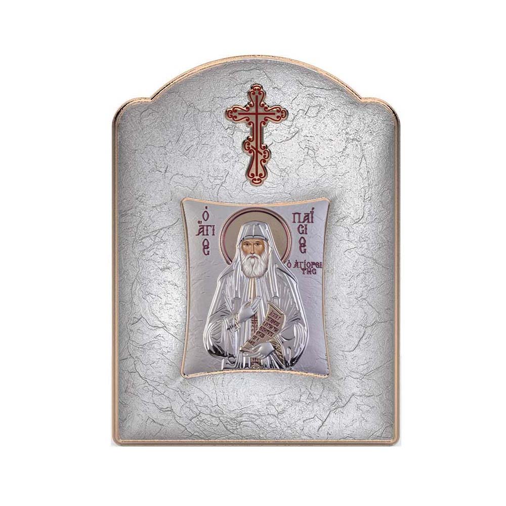 Saint Paisios with Modern Wide Frame
