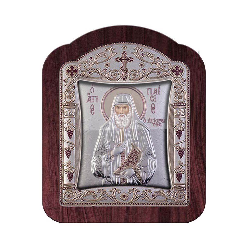Saint Paisios with Classic Frame and Glass