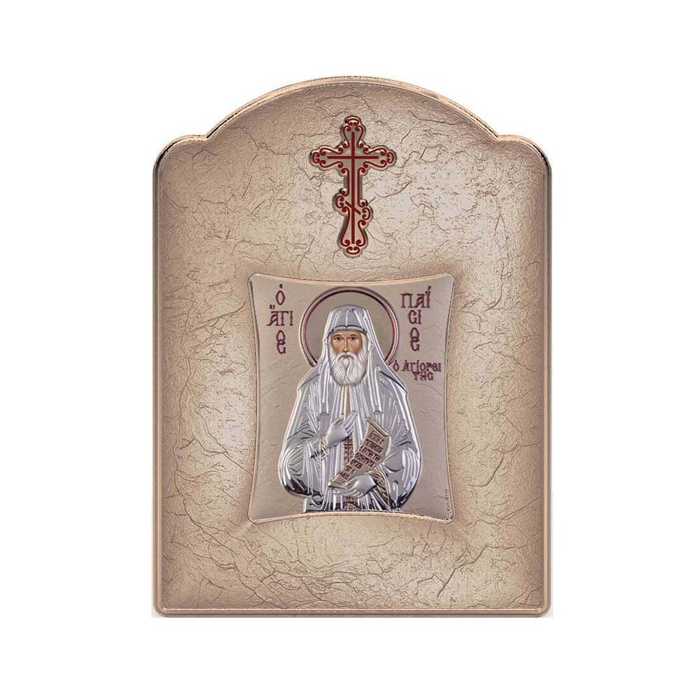 Saint Paisios with Modern Wide Frame