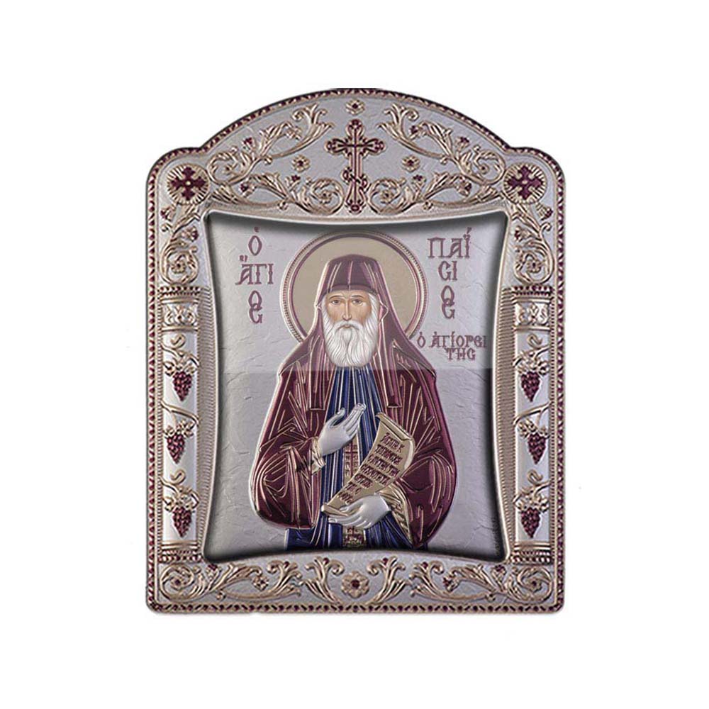 Saint Paisios with Classic Frame and Glass