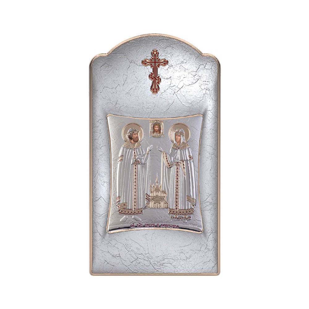 Saint Peter and Saint Evdokia with Modern Long Frame