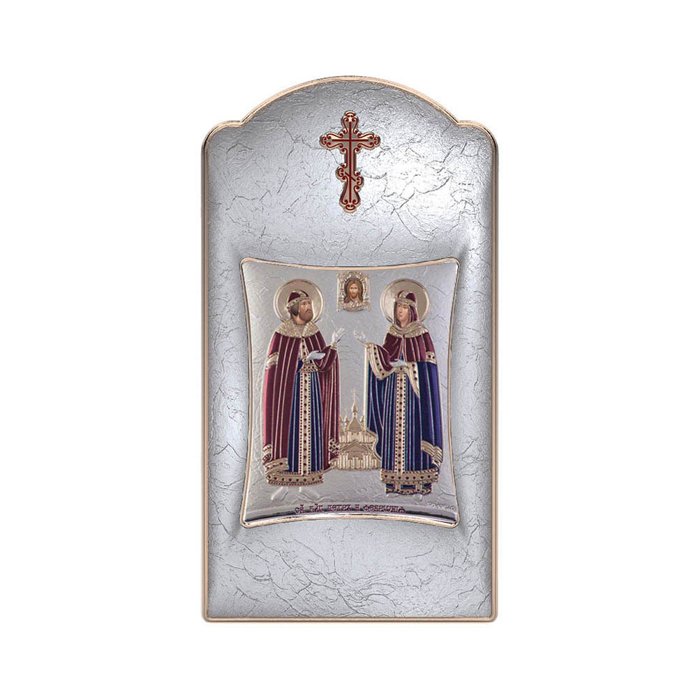 Saint Peter and Saint Evdokia with Modern Long Frame
