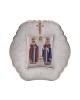 Saint Peter and Saint Evdokia with Modern Round Frame