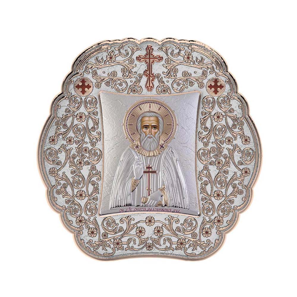 Saint Sergios with Classic Round Frame