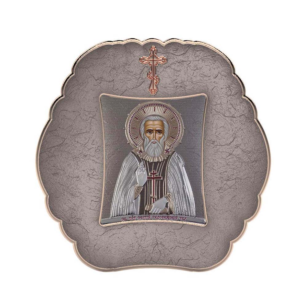 Saint Sergios with Modern Round Frame