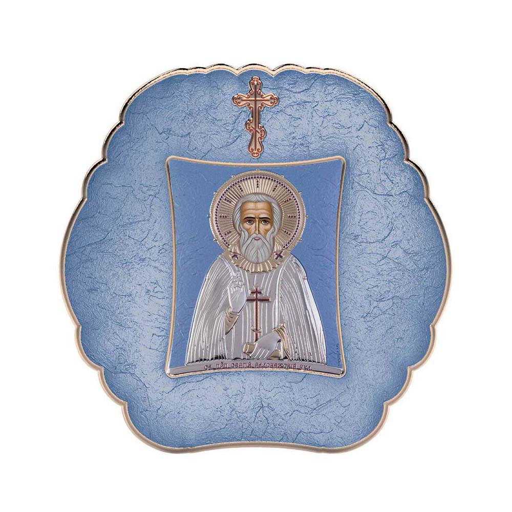 Saint Sergios with Modern Round Frame