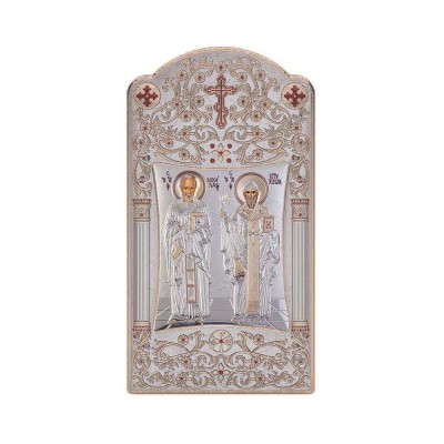 Αγιος Σπυρίδων και Άγιος Νικόλαος με Κλασικό Μακρόστενο Στεφάνι