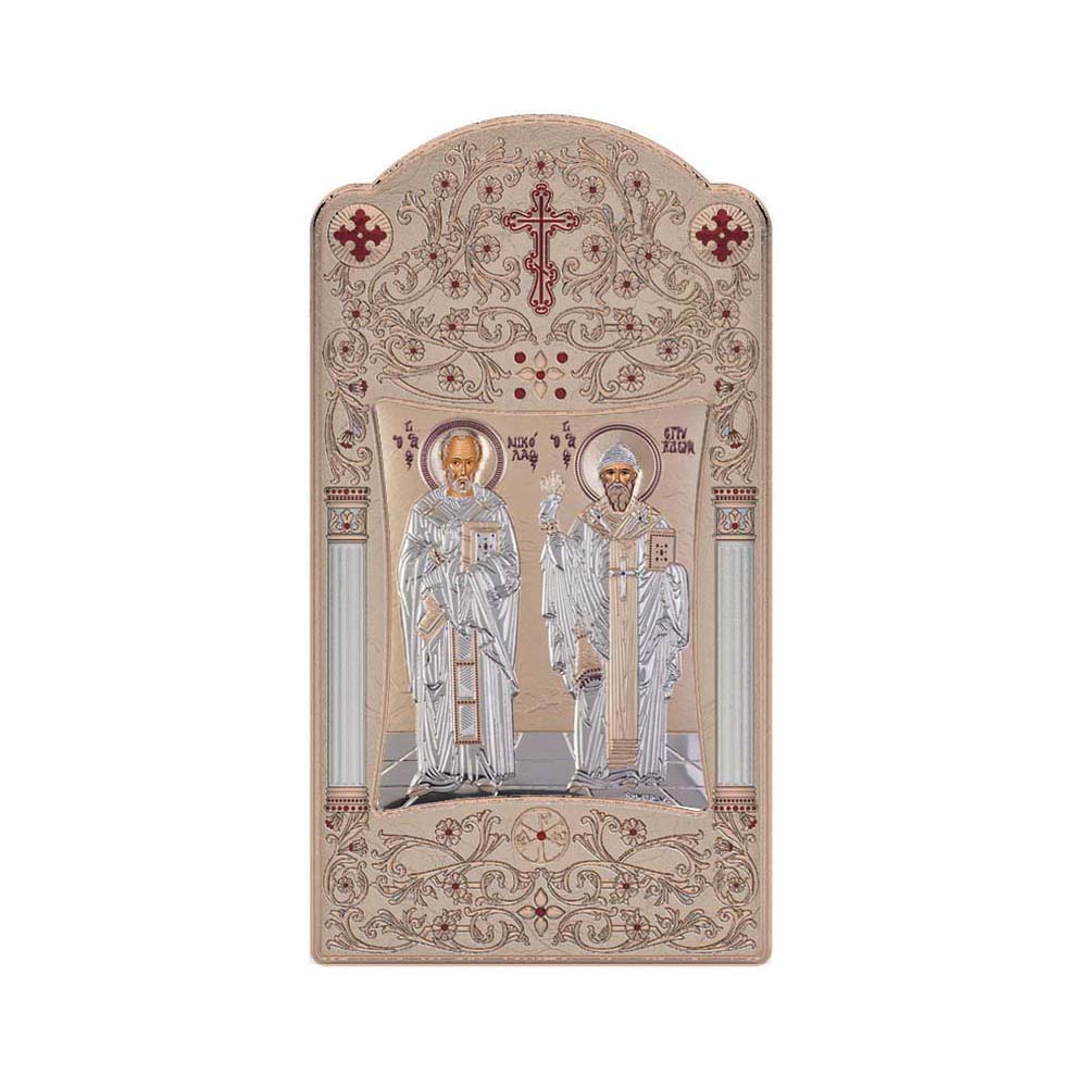 Saint Spyridon and Saint Nicholas with Classic Long Frame