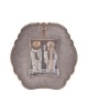 Saint Spyridon and Saint Nicholas with Modern Round Frame