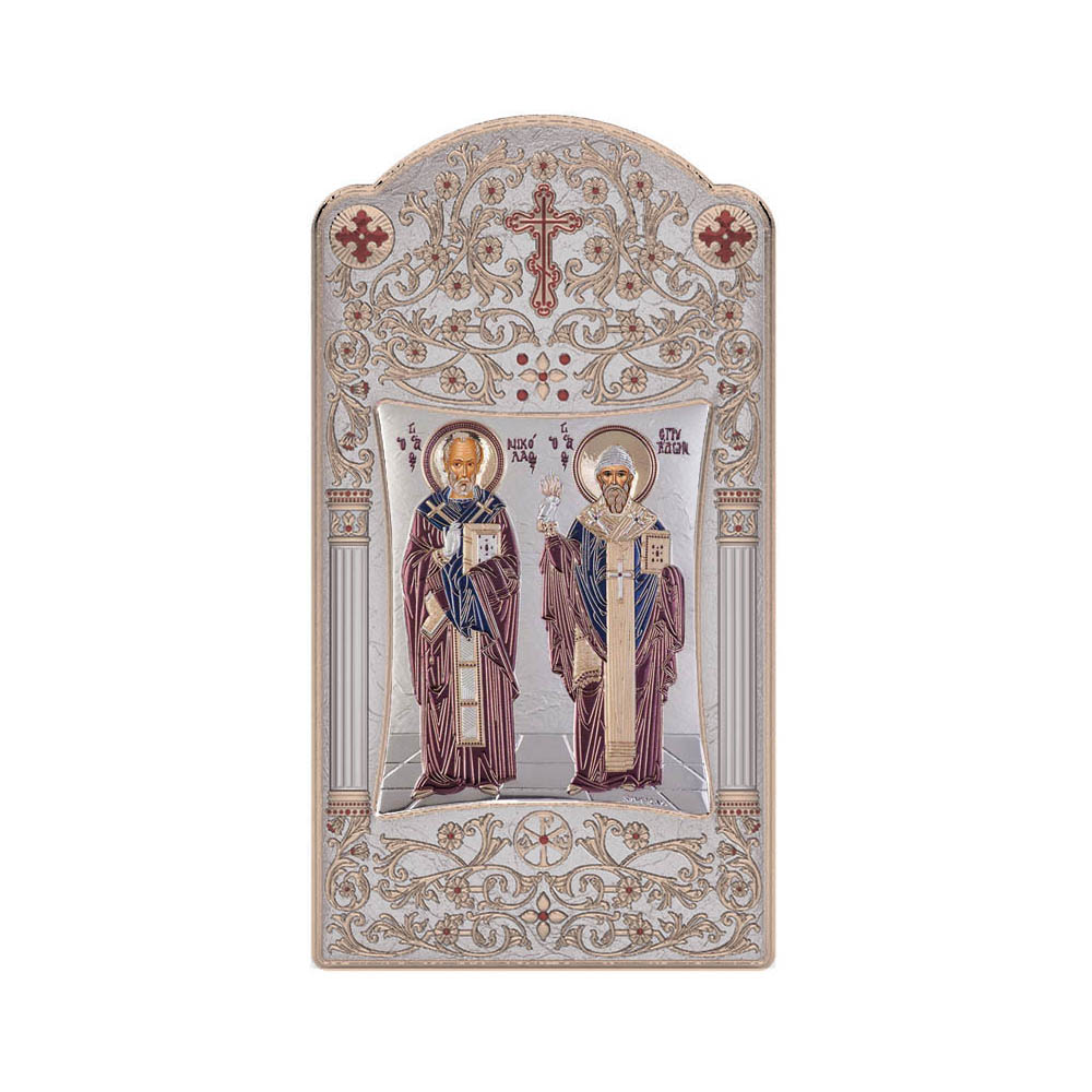 Saint Spyridon and Saint Nicholas with Classic Long Frame