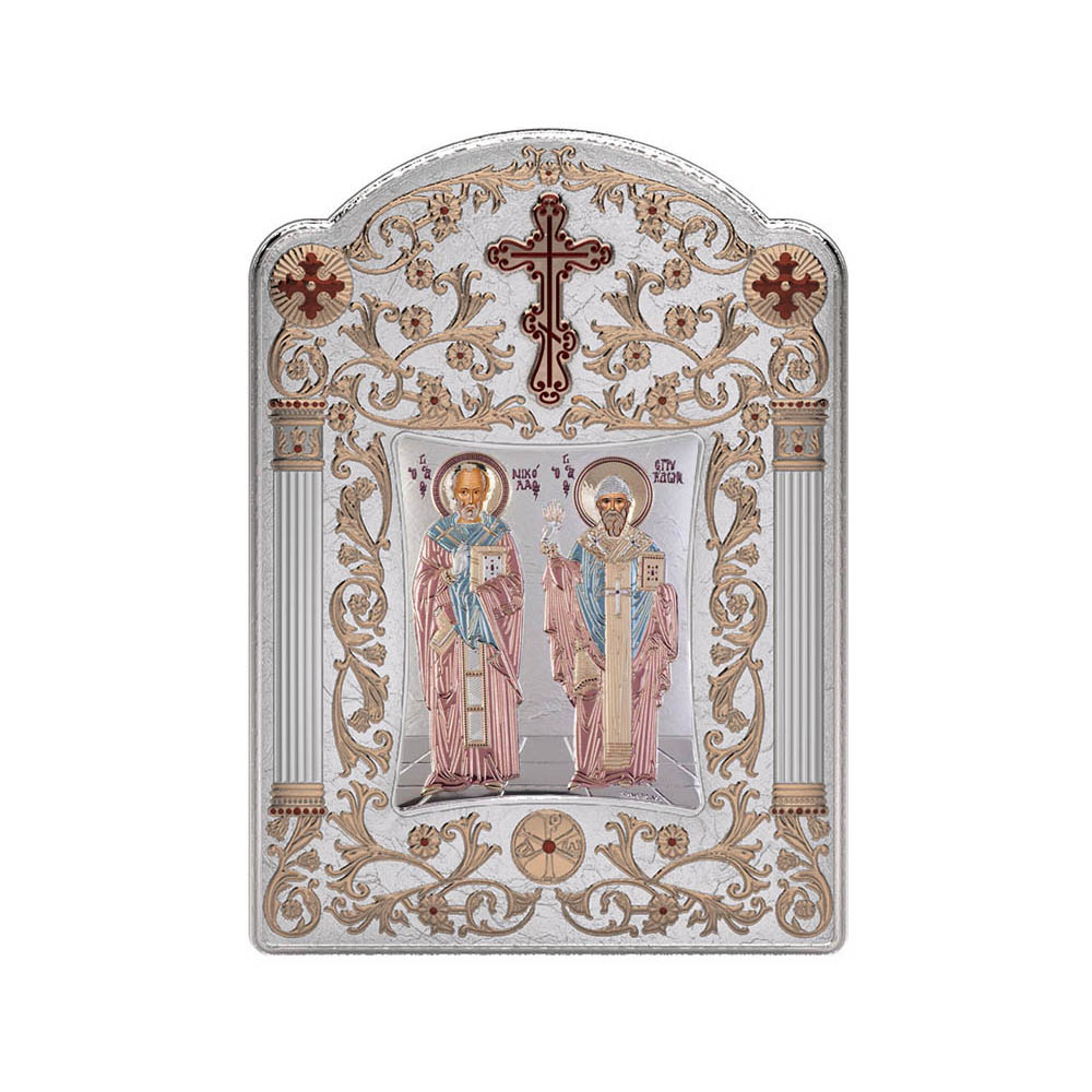 Αγιος Σπυρίδων και Άγιος Νικόλαος με Κλασικό Φαρδύ Στεφάνι