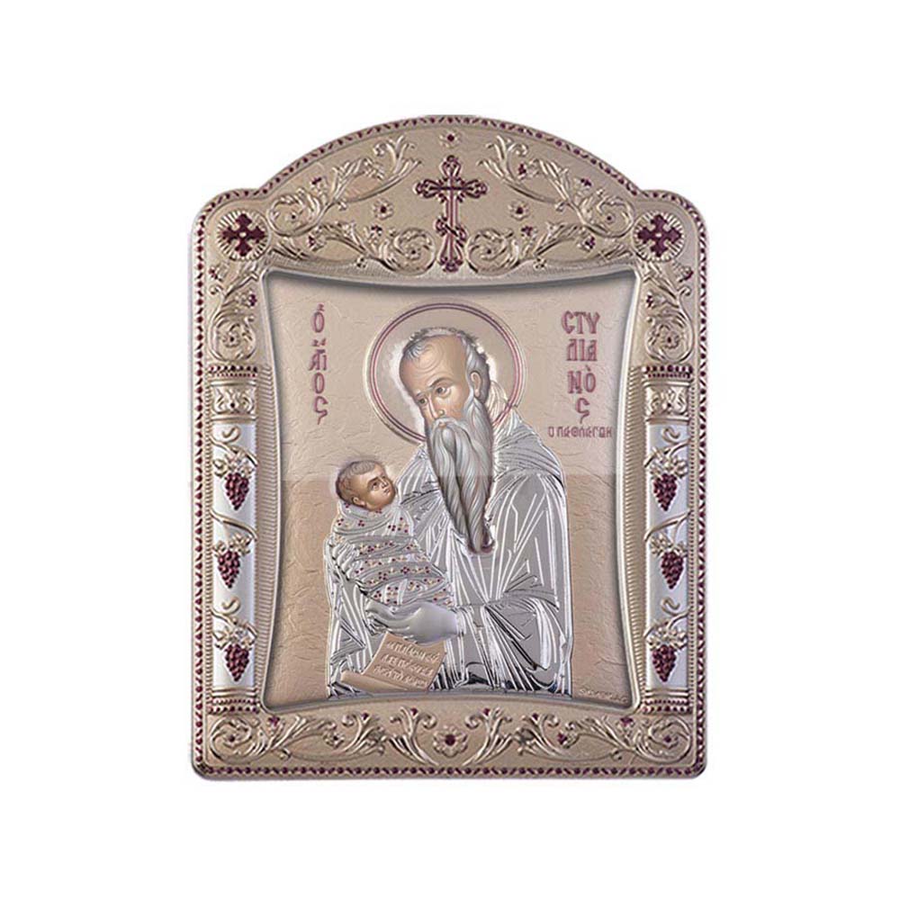 Saint Stylianos with Classic Frame and Glass