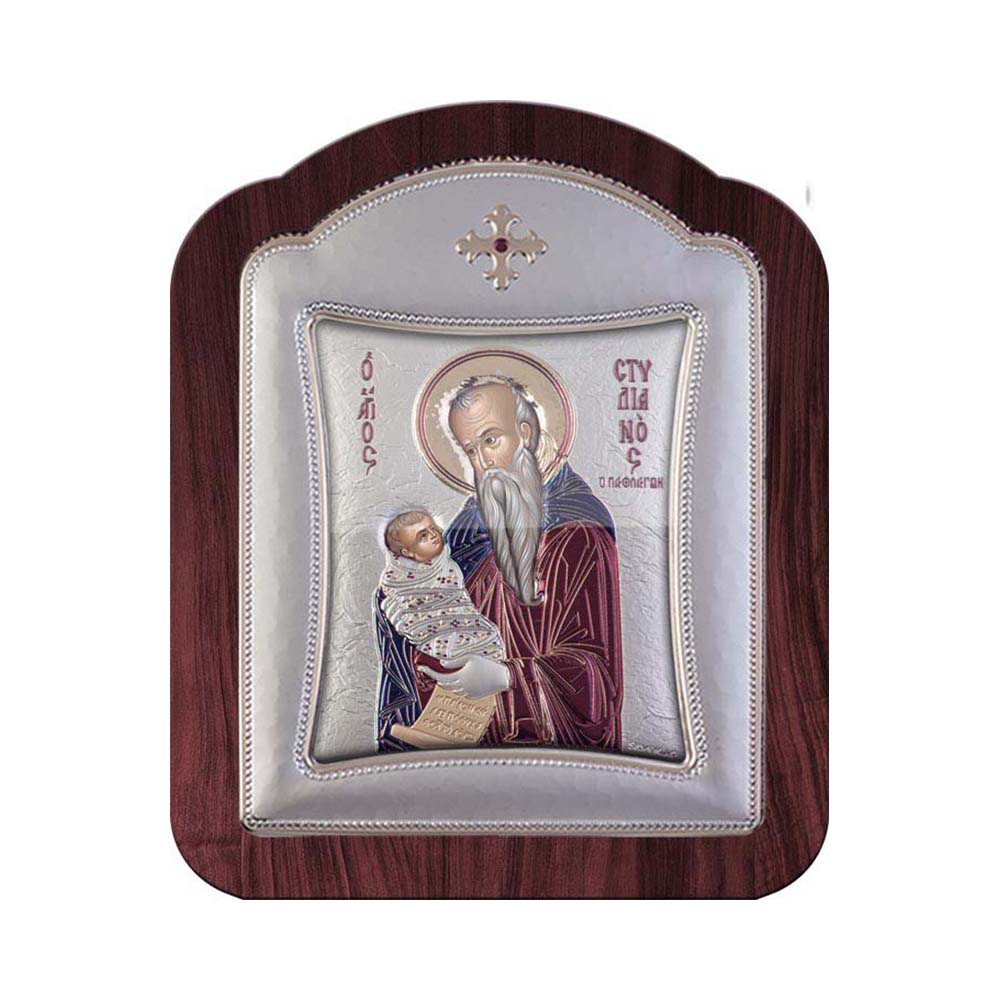 Saint Stylianos with Modern Frame and Glass