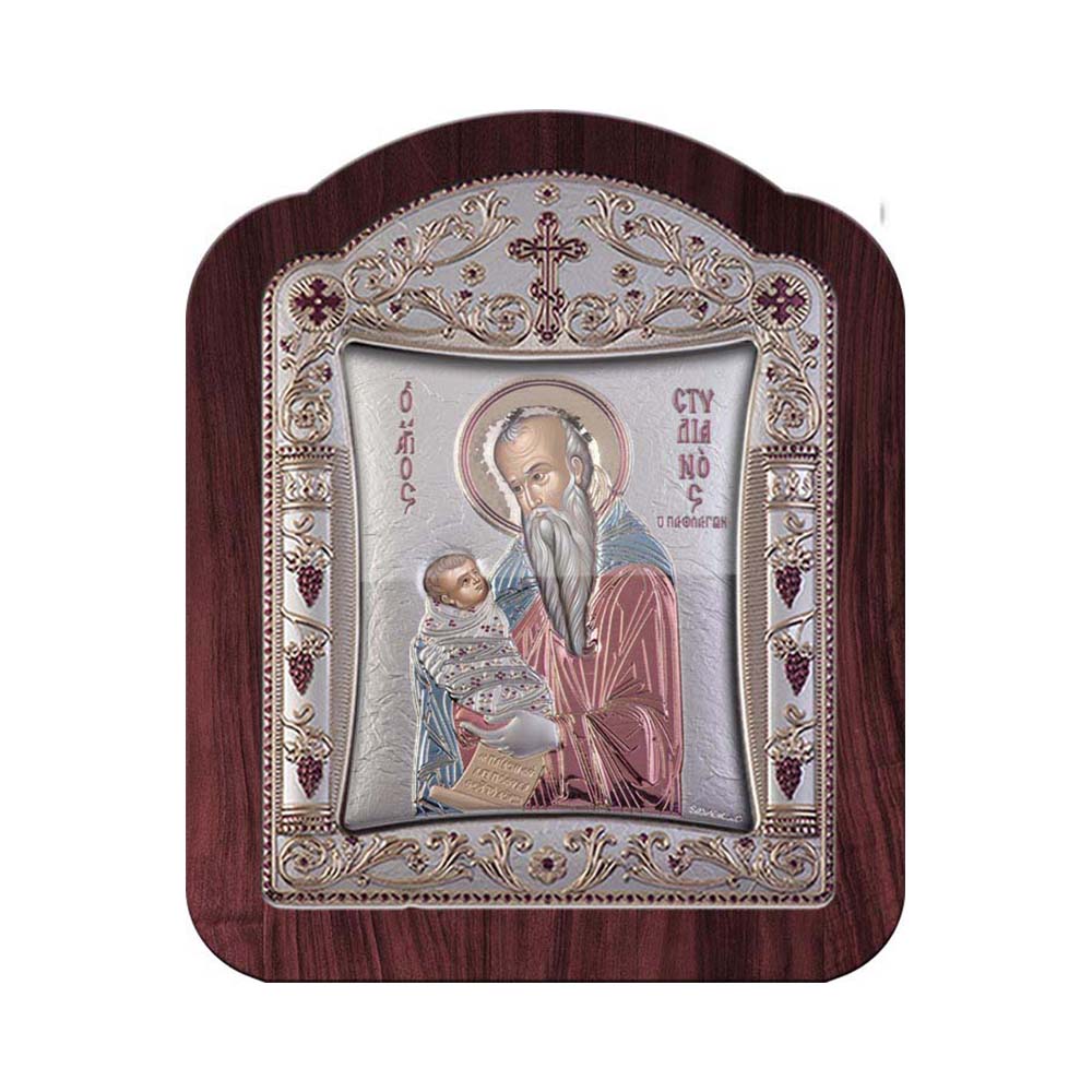 Saint Stylianos with Classic Frame and Glass
