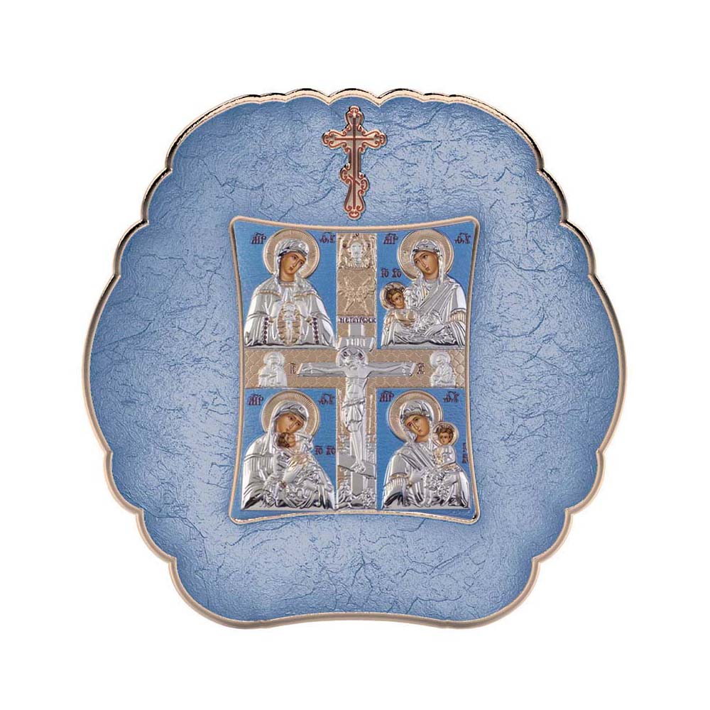 The maternity of the Blessed Virgin Mary with Modern Round Frame