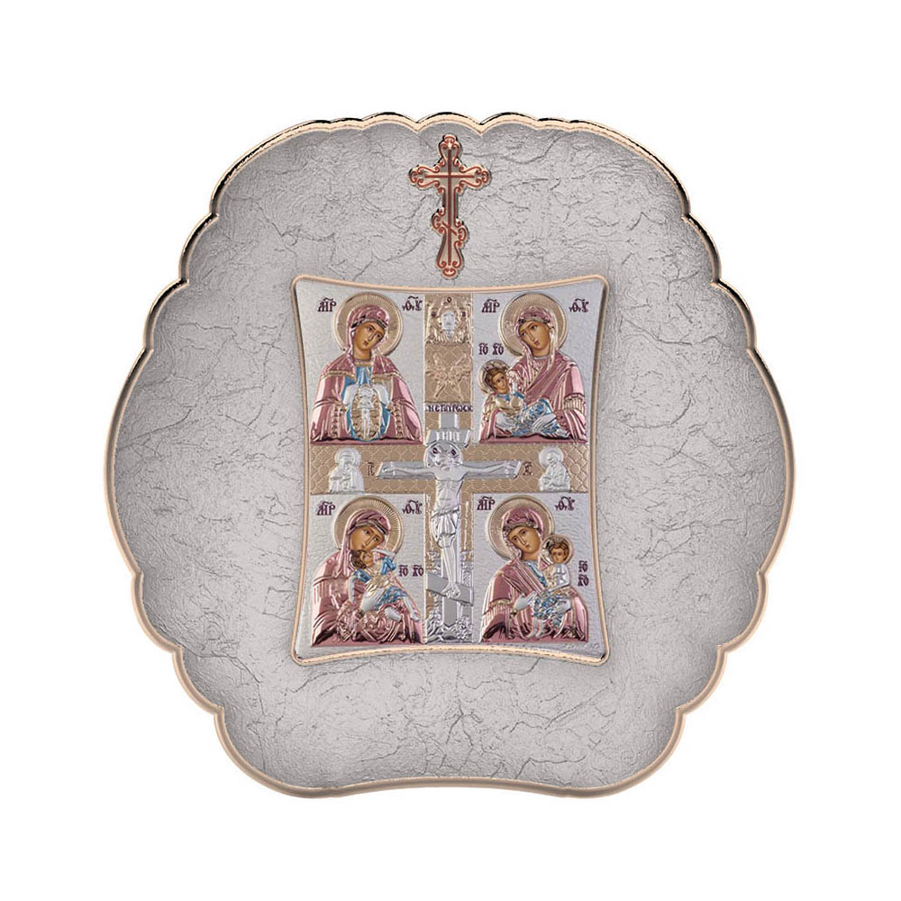 The maternity of the Blessed Virgin Mary with Modern Round Frame