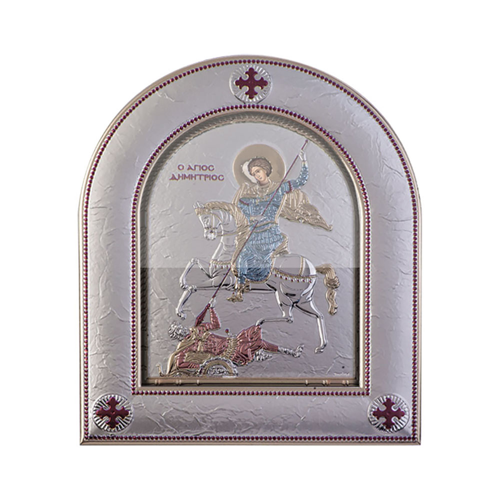 Saint Dimitrios with Modern Frame and Glass