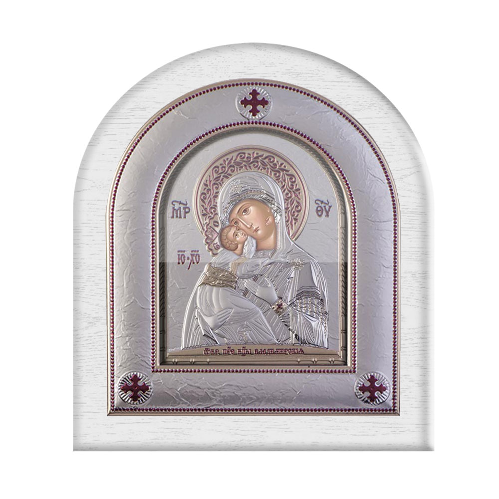 Virgin Mary of Vladimir with Modern Frame and Glass