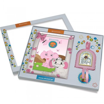 Children's set with elephant and butterfly