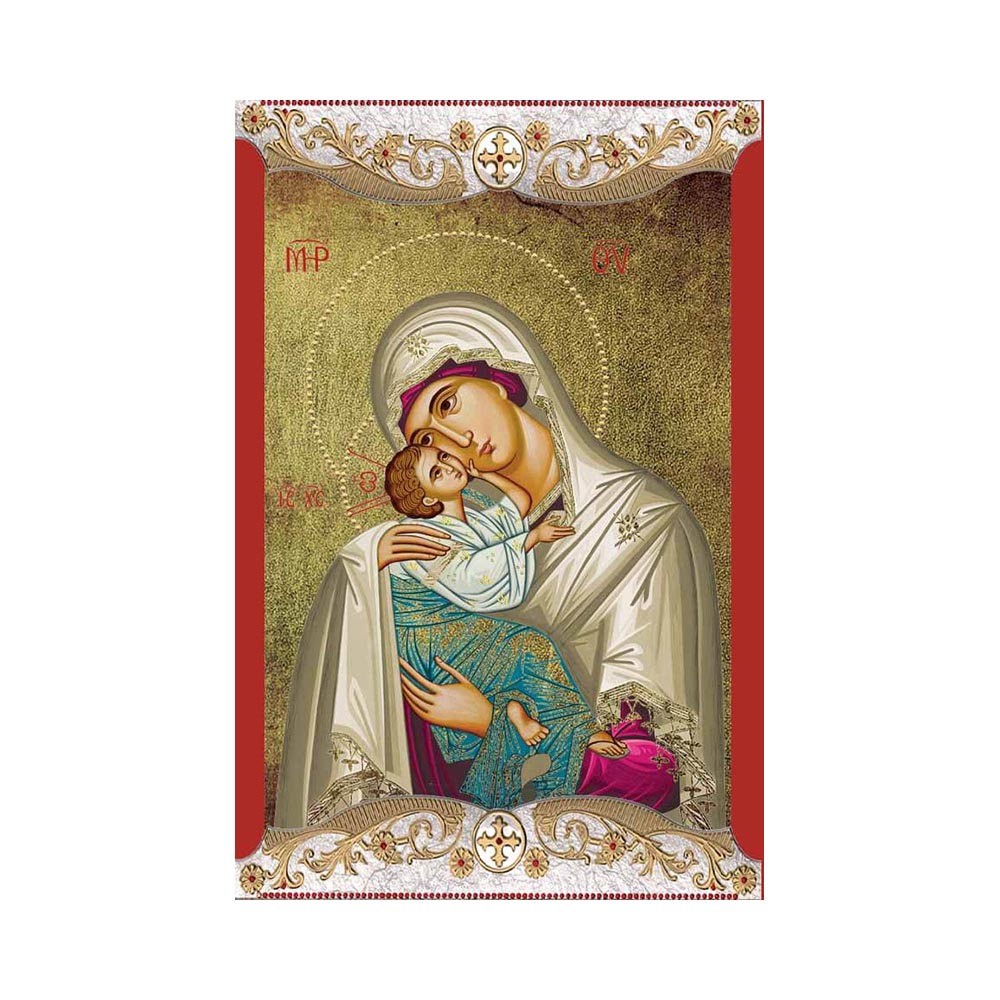 Virgin Mary Sweet Kiss with Vintage Frame